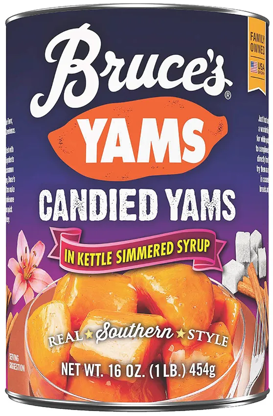 017600043191_FRONT-2 Can of Bruce's Yams Candied Yams in Kettle Simmered Syrup