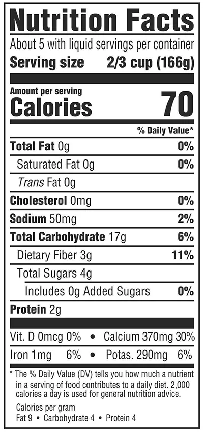 041443202958_NF Nutrition Label for Bruce's Yams Sweetened with Splenda