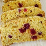 Glazed Sweet Potato, Sour Cherry & Lemon Loaf Bread Slices