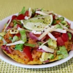 Spicy Sweet Potato Tostadas on a white plate