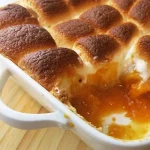 Sweet Potato Casserole for Two with a piece missing