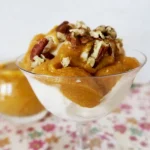 Sweet Potato Ice Cream Sauce over ice cream in a dish