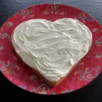 Sweet Potato Pecan Heart Cake with Marshmallow Icing