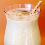 Sweet Potato Pie Smoothie with a straw