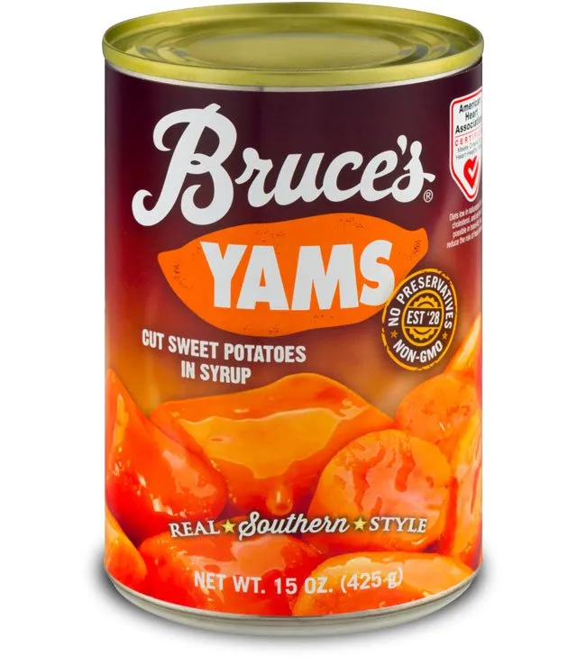 Can of Bruce's Yams Cut Sweet Potatoes in Syrup